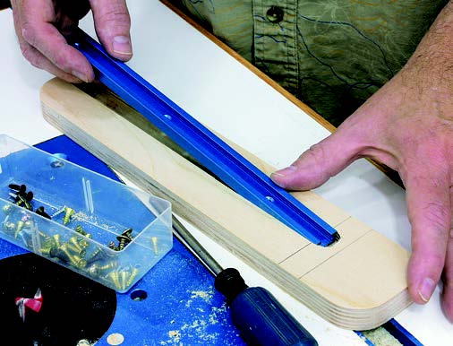 Attaching t-track into drill press fence panel