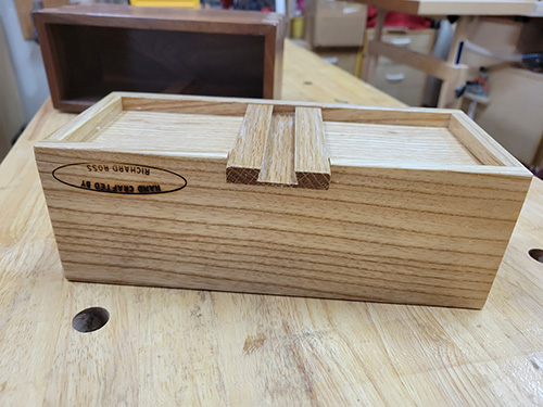 Walnut box drawer runner