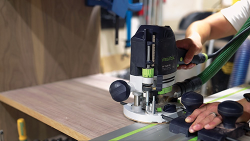 Cutting dados for shelf installation