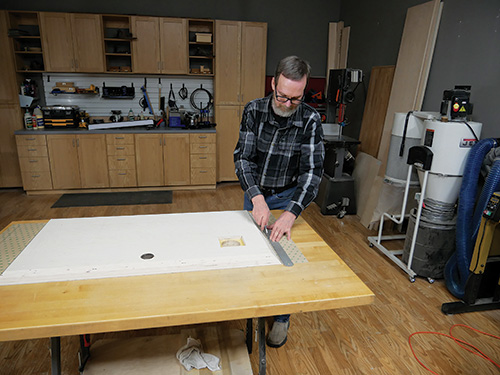 Cutting waterfall veneer ends