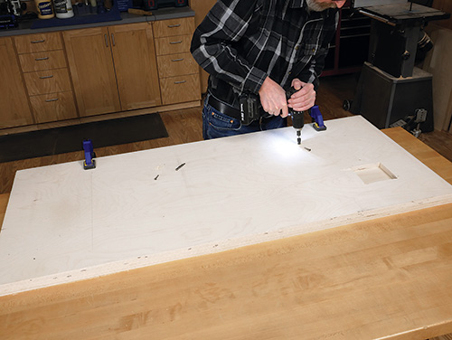 Aligning desktop panels with screws