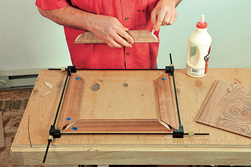 Assembling wine box top frame