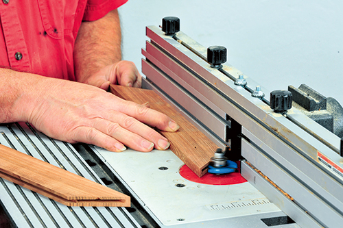 Routing biscuit holes in wine box frame