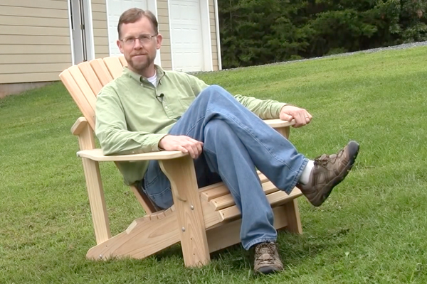Chris Marshall and his Adirondack chair
