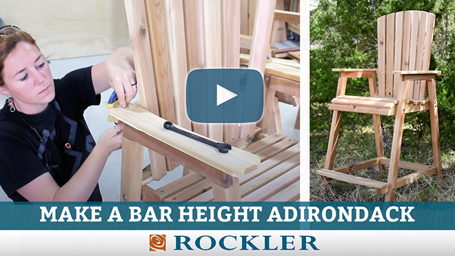 Building bar height adirondack chairs