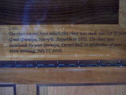 Blanket Chest Inscription 1 Blanket Chest Inscription 1