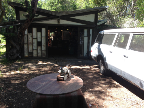 This is a front view of the sweet shop built and designed by Arthur Espenet Carpenter II.