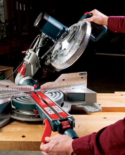 A forward bevel-lock lever makes tilt setups easier.