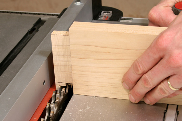 dado-blade-tenons A dado blade is my go-to tool for roughing in tenons. I dont mind the time it takes or the cleanup work that goes with it.