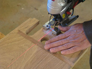 Figure 4: Complete the cutouts using a handheld jigsaw.