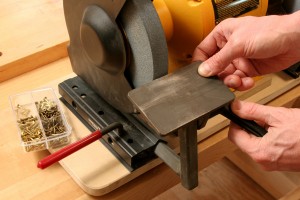 grinder Common sense has to guide all of our actions and reactions when working with shop machinery—even the relatively "safe" tools.