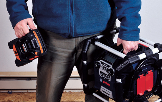 Weighing in at more than 24 pounds, the Bosch radio/charger is the heaviest in the group.